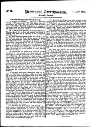 Provinzial-Correspondenz vom 14.06.1882