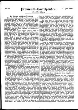 Provinzial-Correspondenz vom 21.06.1882