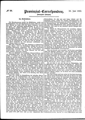 Provinzial-Correspondenz vom 28.06.1882