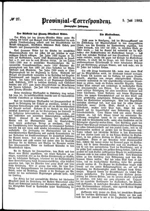 Provinzial-Correspondenz vom 05.07.1882
