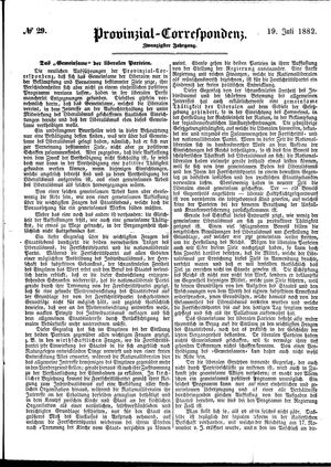 Provinzial-Correspondenz on Jul 19, 1882