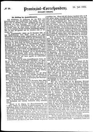 Provinzial-Correspondenz on Jul 26, 1882