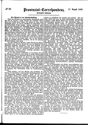 Provinzial-Correspondenz vom 17.08.1882