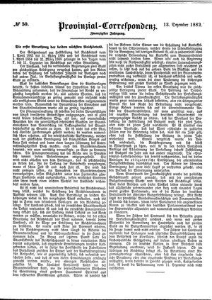 Provinzial-Correspondenz vom 13.12.1882