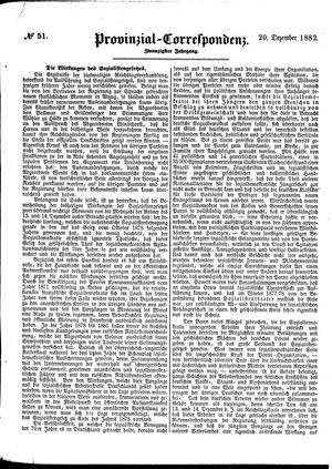 Provinzial-Correspondenz vom 20.12.1882