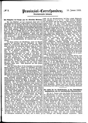 Provinzial-Correspondenz vom 10.01.1883