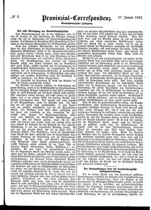 Provinzial-Correspondenz vom 17.01.1883