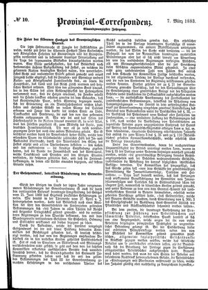 Provinzial-Correspondenz vom 07.03.1883