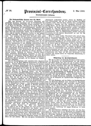Provinzial-Correspondenz vom 02.05.1883