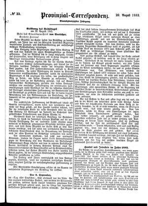 Provinzial-Correspondenz vom 29.08.1883