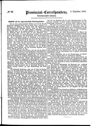 Provinzial-Correspondenz on Sep 5, 1883