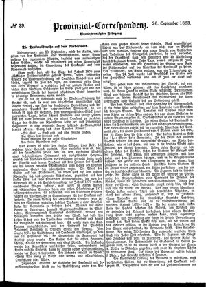 Provinzial-Correspondenz on Sep 26, 1883