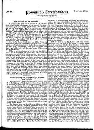 Provinzial-Correspondenz on Oct 3, 1883