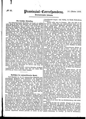 Provinzial-Correspondenz vom 10.10.1883
