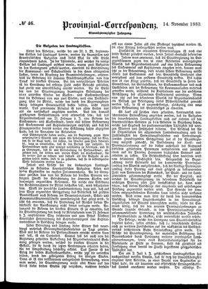 Provinzial-Correspondenz vom 14.11.1883