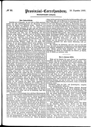 Provinzial-Correspondenz on Dec 28, 1883